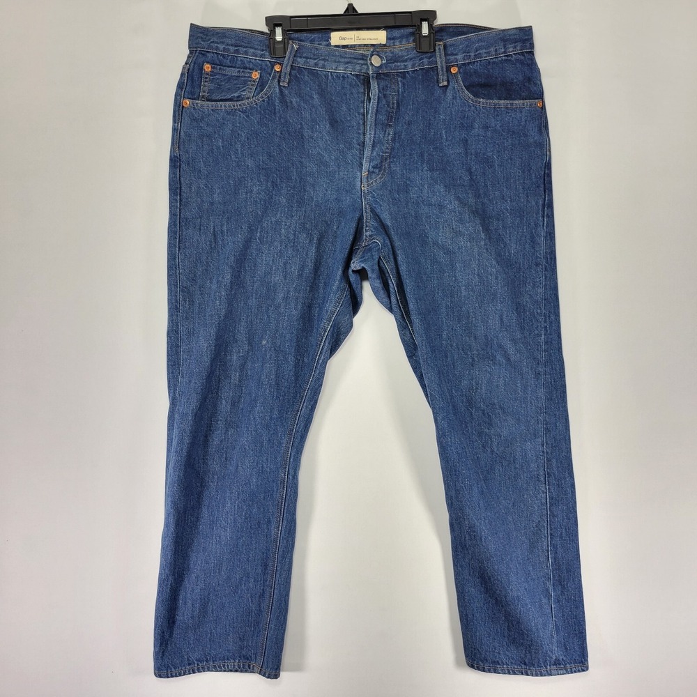 GAP Men's Denim Blue Jeans Button Fly Vintage Straight Size 33 x 27